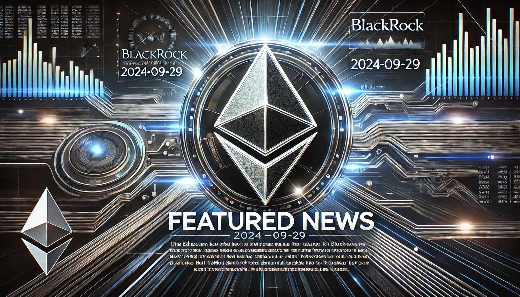 ブラックロックとイーサリアムを中心にした仮想通貨ニュースのバナー画像