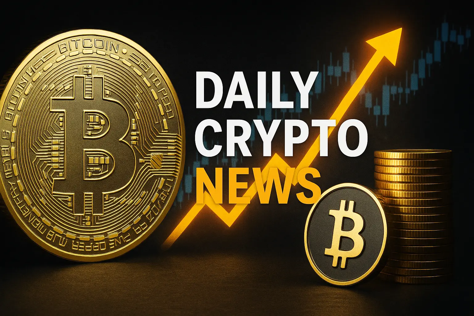 ビットコインと仮想通貨市場のニュースを象徴する暗号資産イメージ