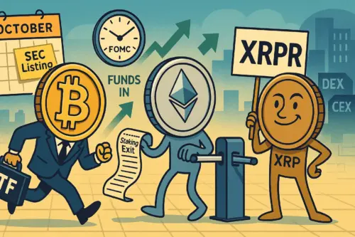 ビットコイン11.6万ドル台、FOMC直前で強含み──SECのETF上場基準“10月”適用観測・XRP“現物型”ETF予告・仮想通貨ファンドに33億ドル流入、ETHは退出渋滞【9月17日】