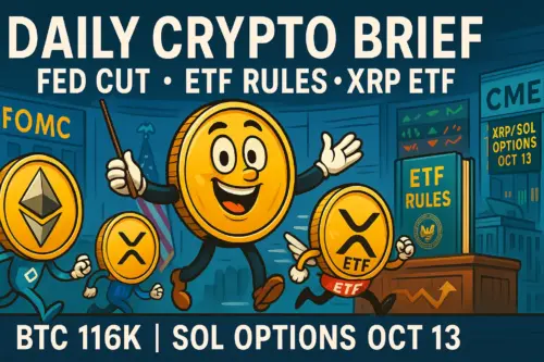 ビットコイン11.6万ドル前後、FOMC0.25％利下げ後に一進一退──SEC“汎用”ETF基準承認・XRP『現物型』ETFが本日上場へ・CMEがXRP/SOLオプション予定【9月18日】